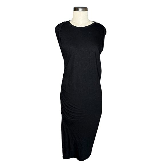 ISABEL MARANT ETOILE Black Bodycon Jersey Knit Midi Dress Women's Size 40 US 8 - Picture 1 of 10